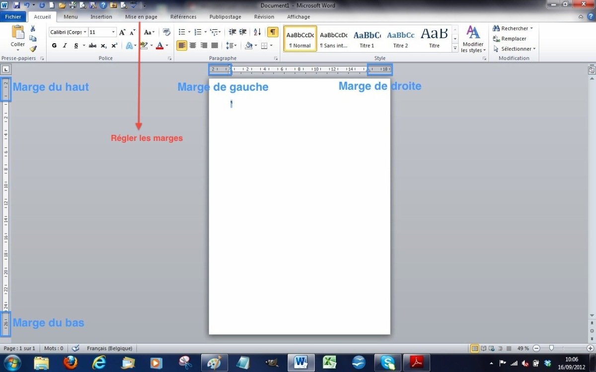 Module 3 Bureautique Word 2010 Writer 4 (Bases) 12.1. Marges et